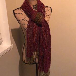 Multicolored crinkle scarf